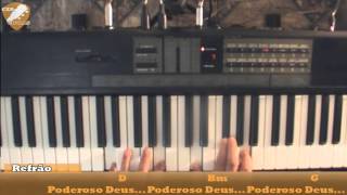 Aula de teclado gospel  Hino PODEROSO DEUS [upl. by Alwin]