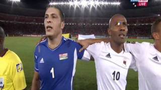 Libya National Anthem in African Cup of Nations 2012 against Equatorial Guinea [upl. by Aliek]