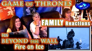 Game of Thrones  FAMILY Reactions  BEYOND the WALL  Fire on Ice  2 [upl. by Ecilef]