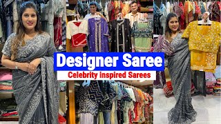 Celebrity inspired Sarees  Designer Saree With Blouse  2024 Latest Wedding Saree Collection [upl. by Ayar]