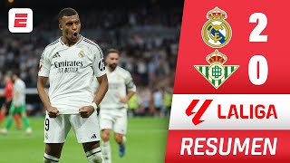 REAL MADRID consiguió sufrida victoria 20 ante REAL BETIS con DOBLETE de KYLIAN MBAPPÉ  La Liga [upl. by Sturrock825]