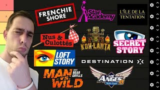 Tier List  quotLes Émissions de Téléréalité en Francequot [upl. by Ainoda]