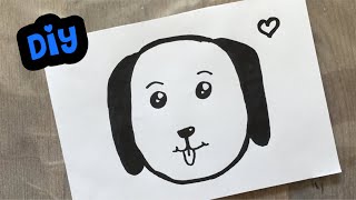 HOE teken je een HOND  Hond Tekenen makkelijk  HOW TO DRAW A DOG [upl. by Jezebel]