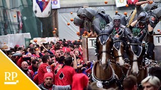 Die Schlacht der Orangen  Karneval in Ivrea [upl. by Llenyaj974]