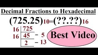 Decimal Fractions to Hexadecimal Conversion [upl. by Xilef]