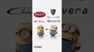 Bugatti Chiron VS Rimac Nevera minions style funfunny tiktok car foryou status trending fypシ [upl. by Hazrit948]