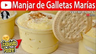 MANJAR DE GALLETAS MARIAS  VickyRecetaFacil [upl. by Nnazil]