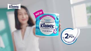 ULTIMATE absorbency so you can use LESS with the NEW Kleenex Bathroom Tissue 2Ply [upl. by Ahseyt]