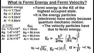 Physics  EampM Ch 401 Current amp Resistance Understood 11 of 17 Fermi Energy amp Fermi Velocity [upl. by Altis45]