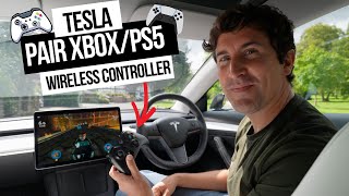 Tesla Model 3 Y  PAIR Playstation or Xbox WIRELESS Controller [upl. by Charbonneau101]