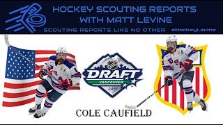 Best Sniper of 2019  Cole Caufield 2019 NHL Draft Scouting Report [upl. by Aruasor]