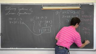 Solving Linear Systems with Substitution and Linear Combination Simultaneous Equations [upl. by Aisor]