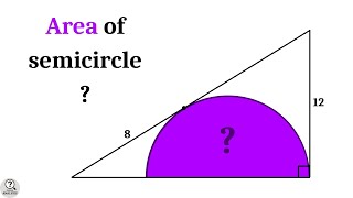 Area of Semicircle  Semicircle inside Right Triangle problem  Advanced math problems  Mathematics [upl. by Henrique120]