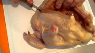 Cutting a whole chicken in half [upl. by Warden]