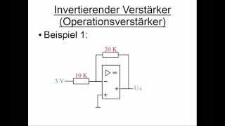 Invertierender Verstärker Operationsverstärker [upl. by Elda]