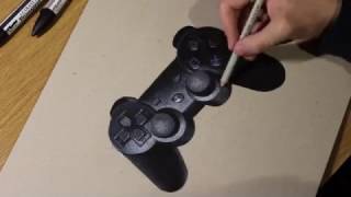 Playstation 3 Controller Drawing [upl. by Yetnom69]