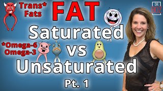 Understanding Fat Saturated vs Unsaturated Pt 1 [upl. by Arretak]