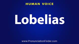 How To Pronounce Lobelias [upl. by Ratib]