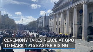 Ceremony takes place at GPO to mark 1916 Easter Rising [upl. by Ayikal314]