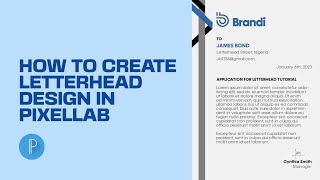 How to create Letterhead design in Pixellab in 2023 [upl. by Darom]