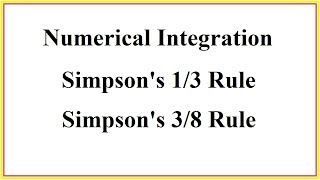 Simpsons 13 Rule in Hindi Simpsons 13 Rule Numerical Methods Part 3 [upl. by Wolpert]