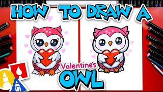 How To Draw A Valentines Owl [upl. by Michaeline]