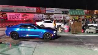 Stock 2016 Mustang GT vs Stock 2016 Camaro SS [upl. by Llenaj85]