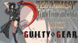 Guilty Gear  Strive  Testament combo Recipe and setplay showcase [upl. by Winshell299]