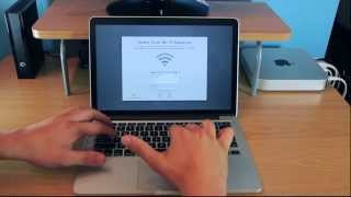 HOW TO Setup Your New Mac Walkthrough of a First Boot Up on an Apple Macbook Pro Retina 13quot [upl. by Atiloj]