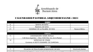 Catedral metropolitana de Buenos Aires Calendario Pastoral de la Arquidiócesis año 2024 [upl. by Naugal427]