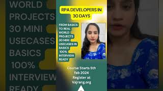 UiPath training in 30 days UiPath developer in 30 days [upl. by Dett866]