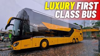 I Tried Europes Most LUXURIOUS First Class Bus [upl. by Secnirp]