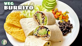 Burrito Wrap Recipe  No Onion No Garlic  Mexican vegetarian Burrito Tortilla Wrap Sattvik Kitchen [upl. by Burack750]