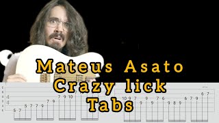 Mateus Asato Pentatonic Chromatic Lick tabs [upl. by Hepza985]