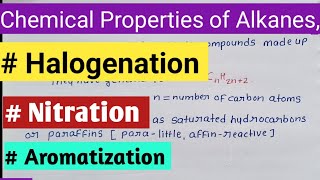 Halogenation of Alkanes Chemical Properties of Alkanes [upl. by Niatsirk]