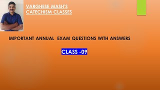 Catechism Class 9 Exam Questions  Part 2 [upl. by Yromas986]