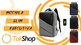 Mochila Executiva Slim Universitária Masculina e Feminina  Tokshop [upl. by Keynes628]