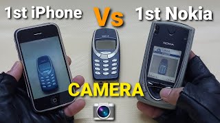 Apple vs Nokia First Generation Camera Phone Showdown  retrotech iphone2g nokia7650 [upl. by Ovid]