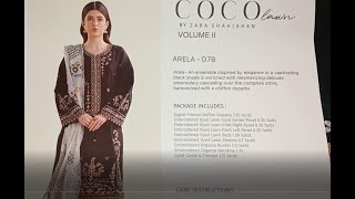 COCO by ZARA SHAHJAHAN VOL2  ARELA  D7B  UNBOXING  OPENBOX [upl. by Eng671]