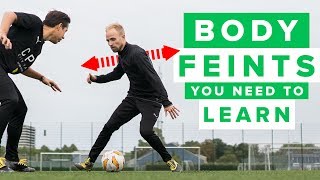 5 BODY FEINTS YOU NEED TO LEARN  how to do these football skills [upl. by Corri]