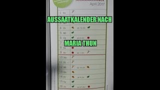 Aussaatkalender nach Maria Thun  Mondkalender [upl. by Bihas]