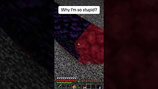 I stuck in Nether😡  minecraft minecraftmemes shorts [upl. by Leumhs]