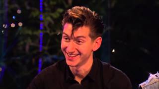 Arctic Monkeys  interview Glastonbury Festival UK 28th June 2013 [upl. by Ahsirk]