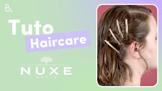 Coiffure effet mouillé avec l’huile prodigieuse Nuxe  TUTOS [upl. by Bayer]