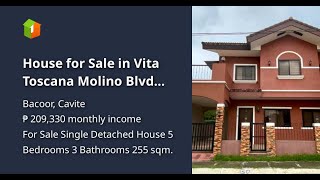 House for Sale in Vita Toscana Molino Blvd Bacoor Cavite [upl. by Anaehr]