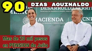 Dinero Extra en Pension de Julio Y 90 Dias de Aguinaldo para pensionados en Diciembre noticias [upl. by Nolyak]