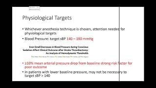 Anesthetic management for Mechanical Thrombectomy [upl. by Stanley368]