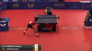 WJTTC 2016：Harimoto Tomokazu vs Alexandre Cassin 14 [upl. by Amehsat]