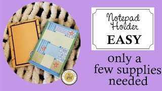 Easy NOTEPAD HOLDERLittle supplies For gifts or craft fair [upl. by Cammy]