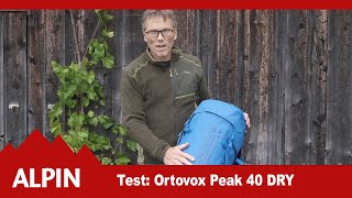 Test 2021 Ortovox Peak 40 Dry  Tourenrucksack  ALPIN  Das Bergmagazin [upl. by Adlog]